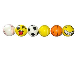 6 Stress Balls 3 Inches High Brand New